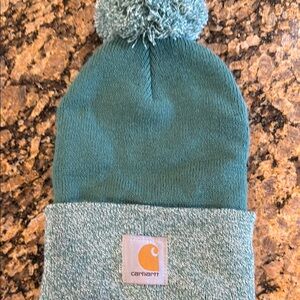 Carhartt Women’s Teal Knit Pom-Pom Hat